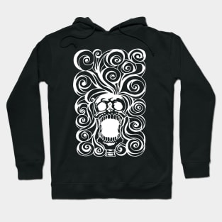 Screeching Skull With Bad Hair Day Hoodie